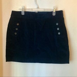 (5 for $25) Navy Corduroy Mini Skirt